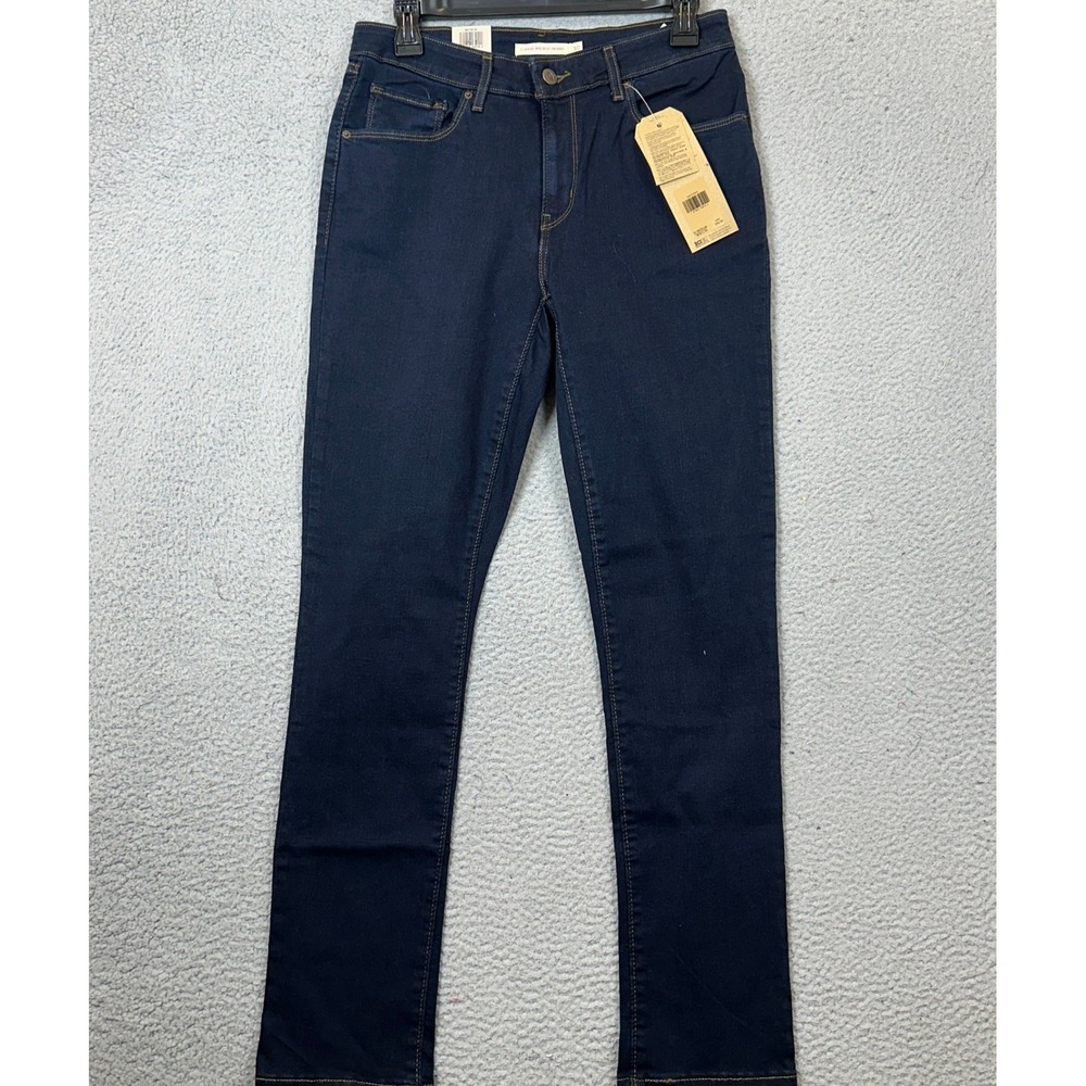 NEW Levis Jeans Womens 30 Classic Mid Rise Skinny Dark Wash Blue Stretch Denim